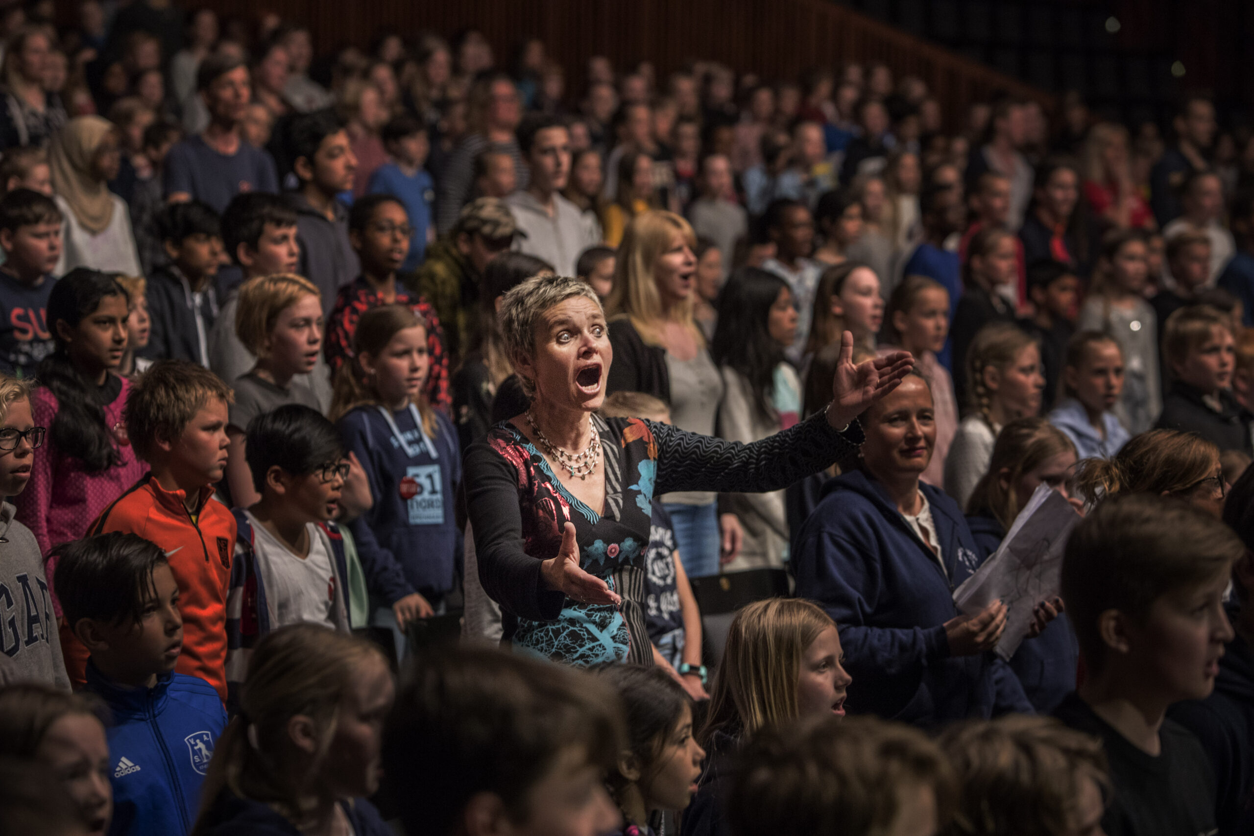 Skolenes sangdag ble arrangert i Konserthuset fredag. Tusen elever var tilstede og sendingen ble strømmet til alle landets skoler.