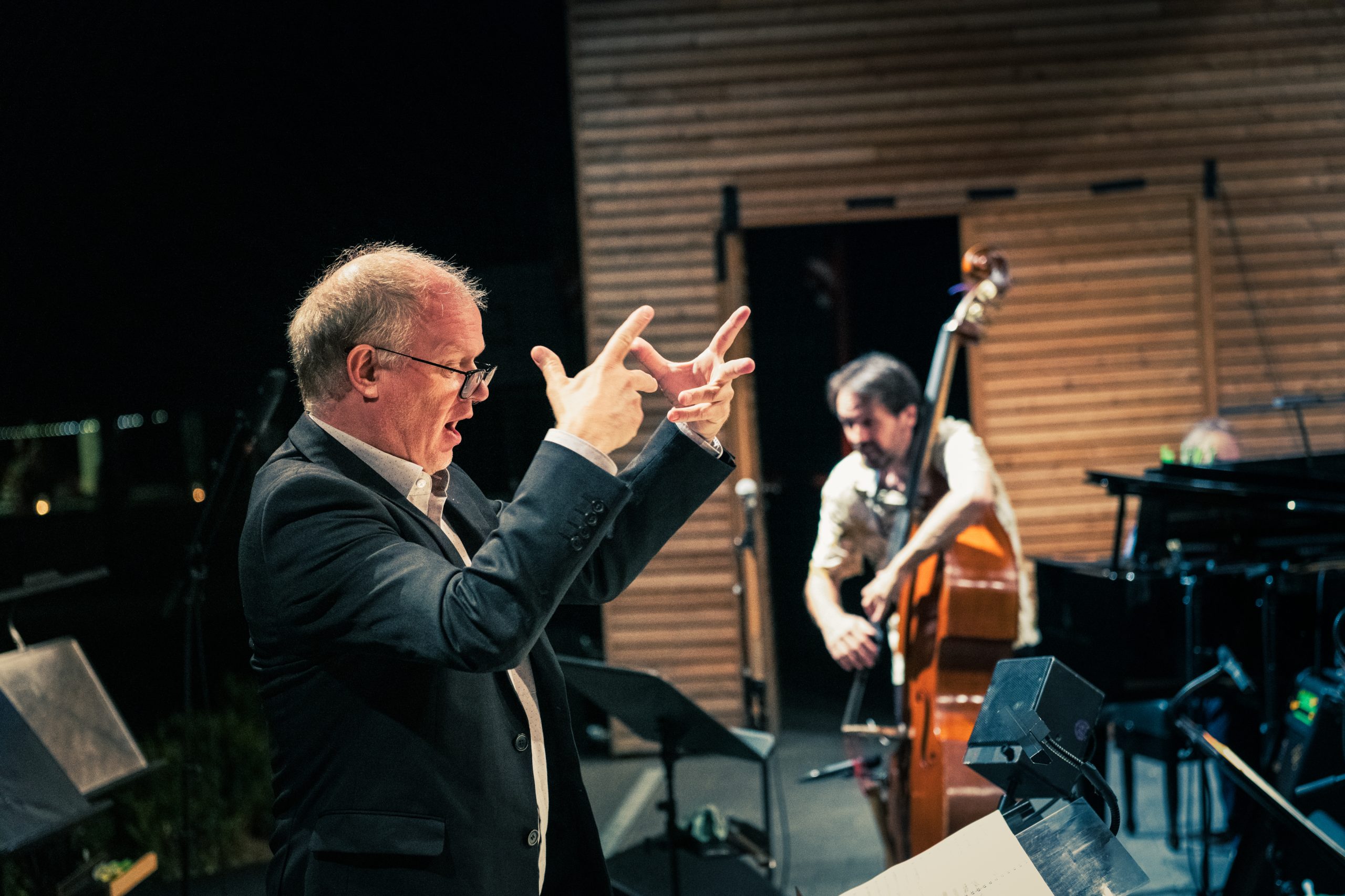 Geir Lysne på jobb i Tyskland